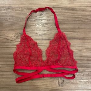 ASOS red lace bralette